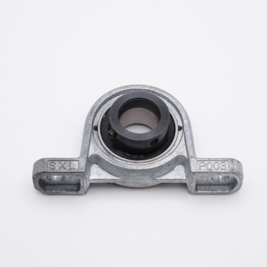 17mm bore UP003 Mini Zinc Alloy Collar Pillow Block Bearing Front View