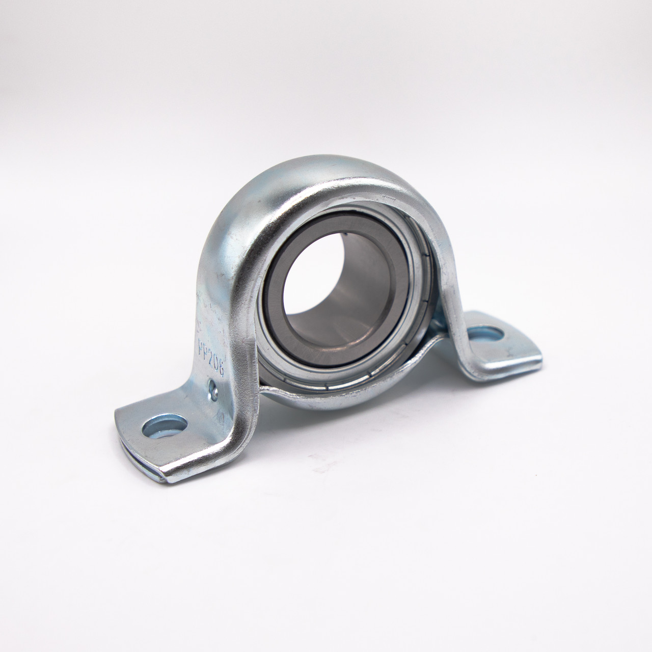 SBPP202 Pressed Steel Set Screw Pillow Block Bearing 15mm Bore Front View