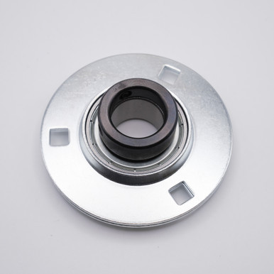 SAPF206-18 Press Steel 3 Bolt Flange Locking Collar Bearing Shaft Size 1-1/8 Front View