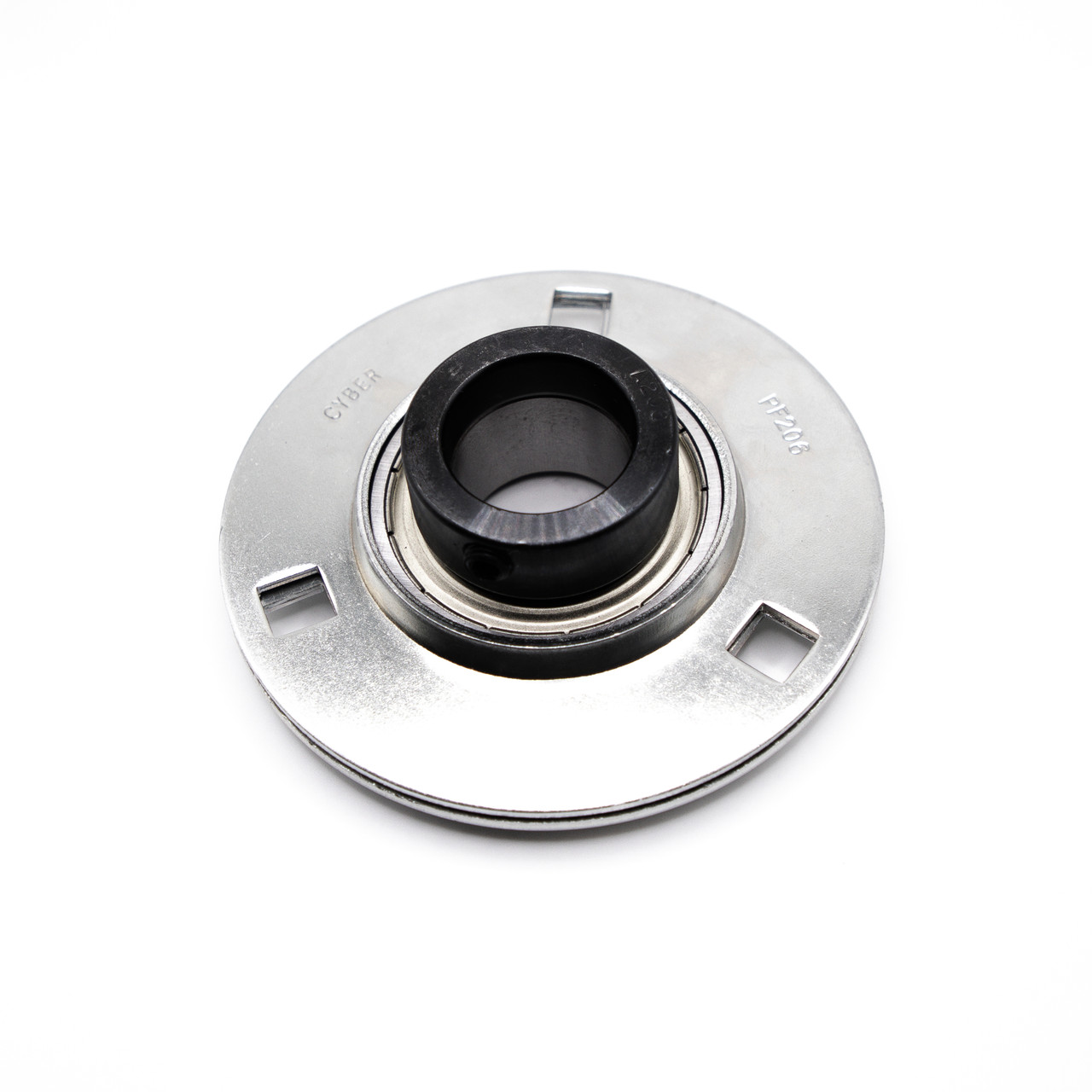 SAPF206-19 Pressed Steel Three Bolt Flange Locking Collar Bearing 1-3/16x113x35.7 Front View