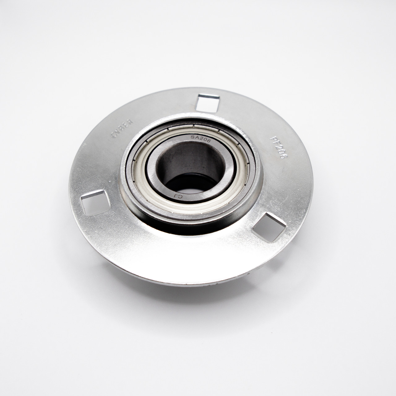 SAPF208-25 Pressed Steel Three Bolt Flange Locking Collar Bearing 1-9/16x148x43.7 Back View