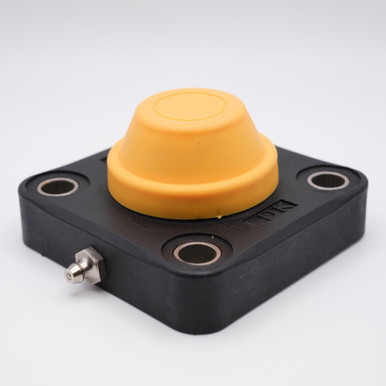 WP-SSBF204+CC Waterproof Thermoplastic 4-Bolt Square Flange Block Angled View