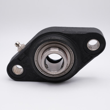 WP-SSBFL207+CC Waterproof Thermoplastic 2-Bolt Oval Flange Block 35mm Bore Front View