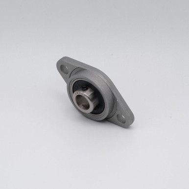 KFL8-2RS Mini Zinc Flange Set Screw Ball Bearing 8mm Bore Front Right Angled View