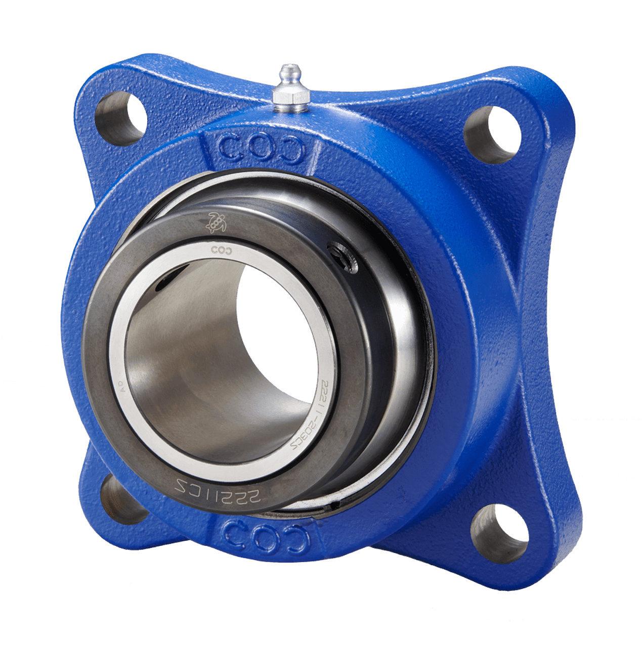 QAFL09A-045S 4-Bolt Flange Bearing Replacement 45mm Bore Right Angled View