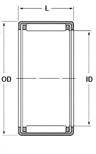 HK1012 roller bearing drawing