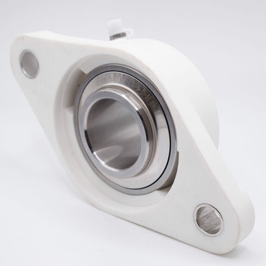 SUCVFL201-8 Plastic Oval 2 Bolt Flange 1/2" Back Right Angled View