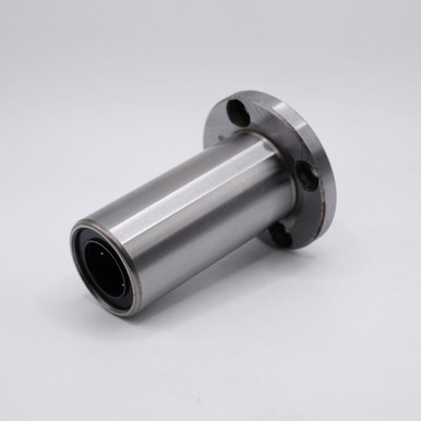 LMF12LUUE Longer Euro Flange Linear Ball Bearing 12x21x57mm Left Angled View