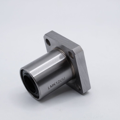 SWK12UU Flanged Linear Motion Ball Bearing 3/4x1-1/4x1-5/8 Angled View