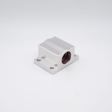 SWAP10 Inch Sized Closed PTFE Lined Plain Linear Pillow Block Bearing 5/8" Bore Left Angled View