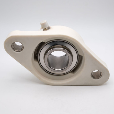 SUCVFL205-16 Two Bolt Thermoplastic Flange Block Ball Bearing 1" Bore Back View
