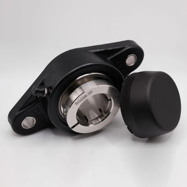 TP-SUEFL208-24 2-Bolt Flanged Mounted Block Unit 1-1/2" Bore Open Cap View