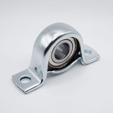 RSBPP206-19 Pressed Steel AC Bearing Unit 1-3/16" Bore Back Left Angled View