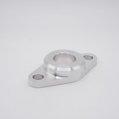 TBF1-1/4x3/8 2-Bolt Fixed Aluminum Housing Flat Left Angled View