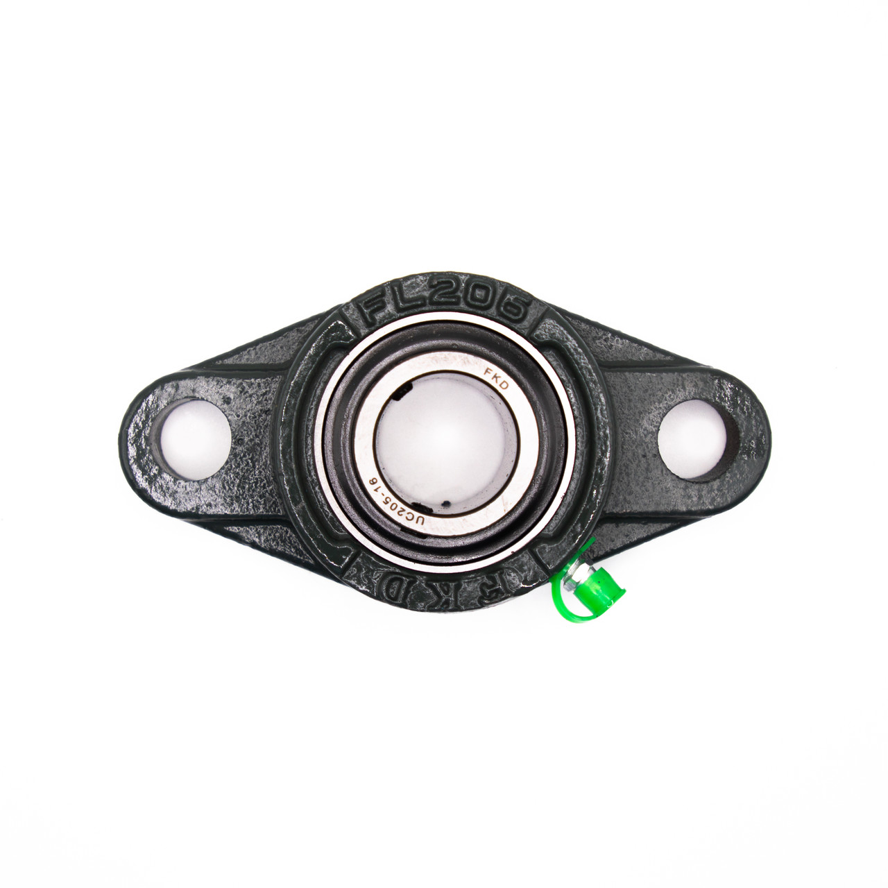 UCFL203 Two Bolt Flanged Mounted Bearing 17mm Bore Front View