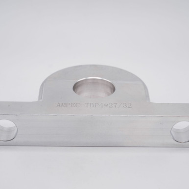 TBP1-3/4x7/16-19/32 2-Bolt Fixed Aluminum Pillow Block Housing Bottom View
