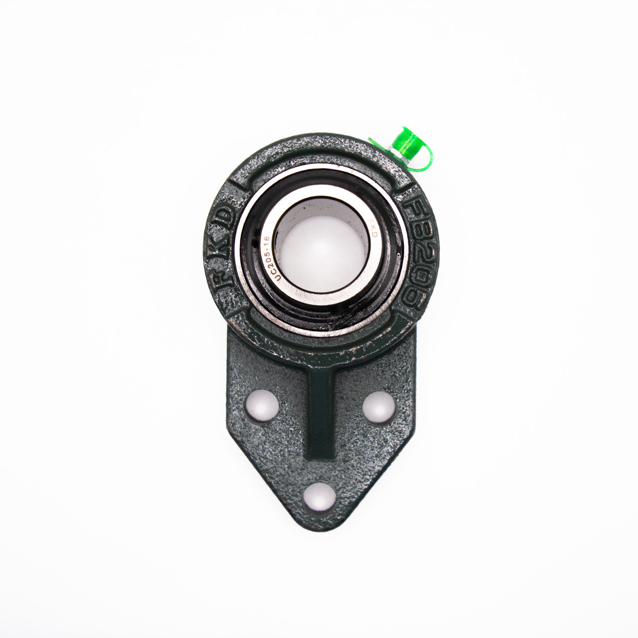 UCFB202 Three Bolt Flanged Mounted Bearing 15mm Bore Front View