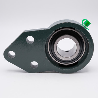 UCFB207-22 3 Bolt Bracket Flange w/Set Screw Locking Ball Bearing Shaft Size 1-3/8 Side View