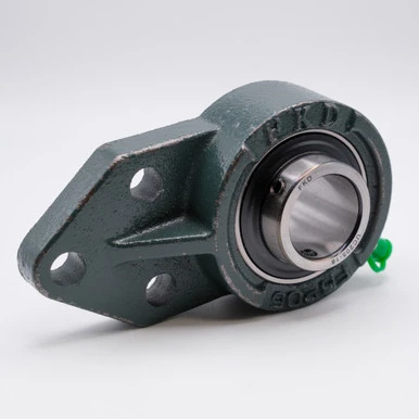 UCFB208-24 3 Bolt Bracket Flange w/Set Screw Locking Ball Bearing Shaft Size 1-1/2 Side View