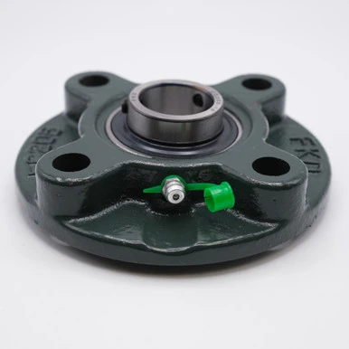 UCFC208 Round Flange Housing 4 Bolt w/ Set Screw Ball Bearing Shaft Size 40mm Side View