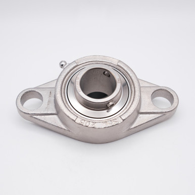 SUCSFL202-10 Stainless Steel 2 Bolt Oval Flange 5/8" Bore Top View