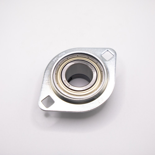 SAPFL203-11 Pressed Steel Two Bolt Flange Locking Collar Mounted Bearing 11/16" Bore Front View
