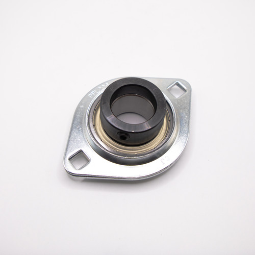 SAPFL206 Pressed Steel Two Bolt Flange Locking Collar Mounted Bearing 30mm Bore Back View