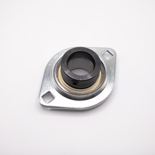 SAPFL207-22 Pressed Steel Two Bolt Flange Locking Collar Mounted Bearing 1-3/8" Bore Back View