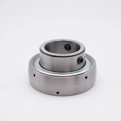 SB203 Crowned Outer Insert Bearing with Set Screw 17x40x12mm Front Oil Hole View