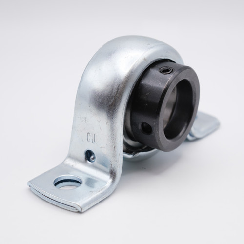 SAPP206-19 Pressed Steel Locking Collar Pillow Block Bearing 1-3/16" Bore Left Angled View