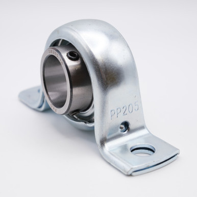 SBPP207-21 Press Steel Set Screw Pillow Block Bearing 1-5/16" Bore Right Angled View