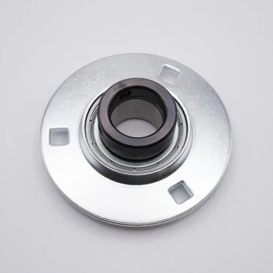 SAPF202-10 Press Steel 3 Bolt Flange Locking Collar Bearing Shaft Size 5/8 Front View