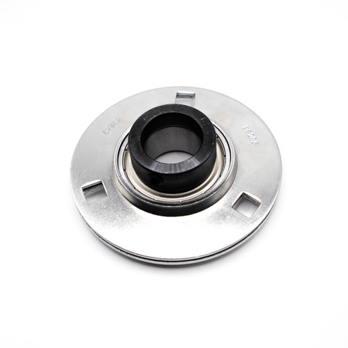 SAPF202-10 Pressed Steel Three Bolt Flange Locking Collar Bearing 5/8x81x28.6 Front View