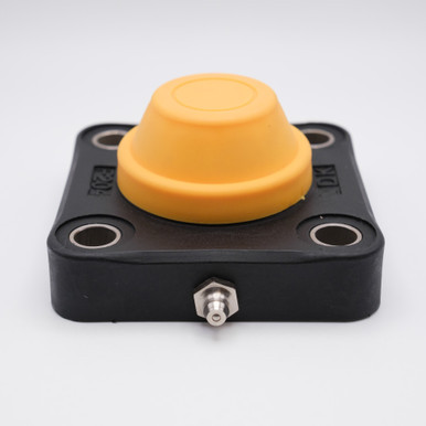 WP-SSBF204+CC Waterproof Thermoplastic 4-Bolt Square Flange Block Front View