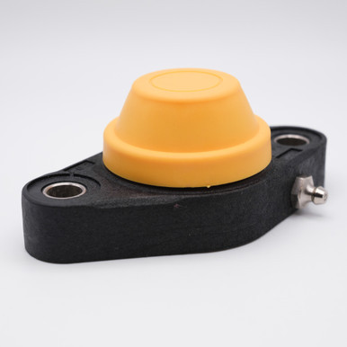 WP-SSBFL206+CC Waterproof Thermoplastic 2-Bolt Oval Flange Block 30mm Bore Left Angled View