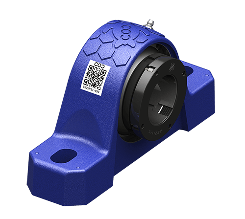 CX2SN17-300 2-Bolt Pillow Block Bearing Replacement 3" Bore Side View