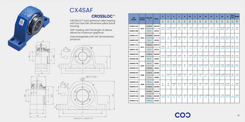 P4B517-ISAF-215R Bearing Replacement 2-15/16" Bore CX4SAF17-215 Specification Sheet