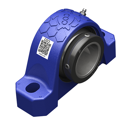 PB224M80H 2-Bolt Pillow Block Bearing Replacement 80mm Bore Side View