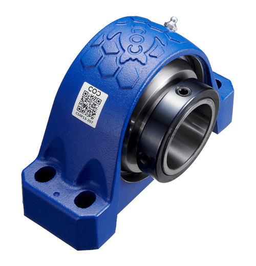 PB224M100F 4-Bolt Set Screw Pillow Block Bearing 100mm Bore Top View