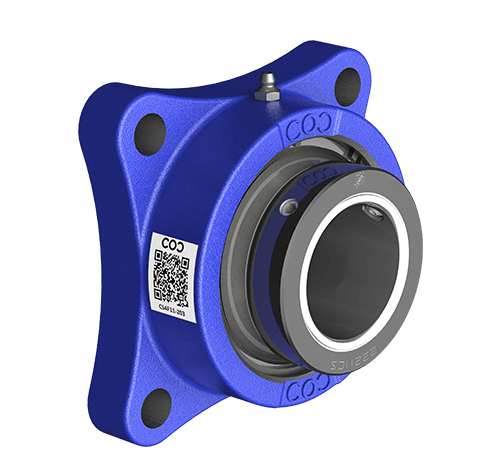 QAFL09A-045S 4-Bolt Flange Bearing Replacement 45mm Bore Left Angled View