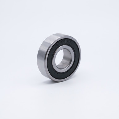 6201-2RS Sealed Ball Bearing 12x32x10mm Left Angled View