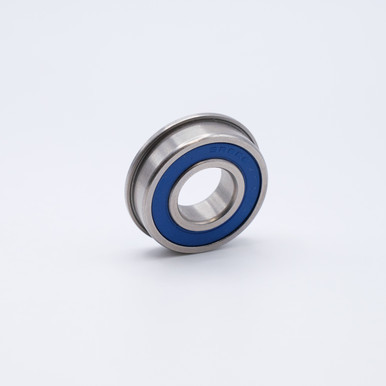 FR4-2RS Flanged Miniature Ball Bearing 1/4x5/8x0.196 Angled View