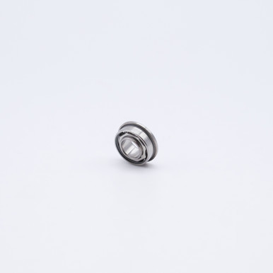 SFR188 Stainless Flange Mini Ball Bearing 1/4x1/2x1/8 Front Right Angled View