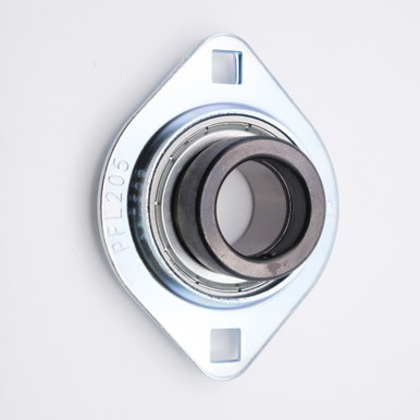 SAPFL206-17 Pressed Steel 2 Bolt Flange Locking Collar Ball Bearing Shaft Size 1-1/16" Top View