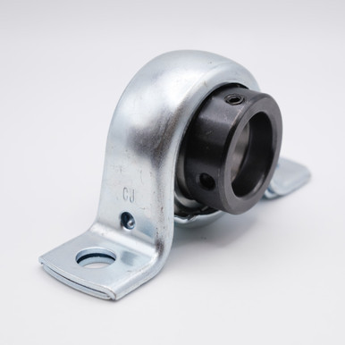 SAPP206-17 Pressed Steel Locking Collar Pillow Block Bearing 1-1/16" Angled View