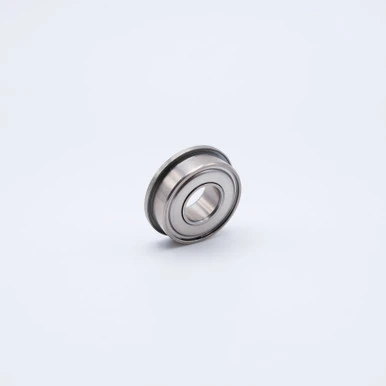 SFR2-ZZ Stainless Steel Flanged Miniature Ball Bearing 1/8x3/8x5/32 Angled View