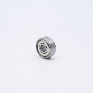 SR4-ZZ Stainless Steel Miniature Ball Bearing 1/4x5/8x0.196 Angled View