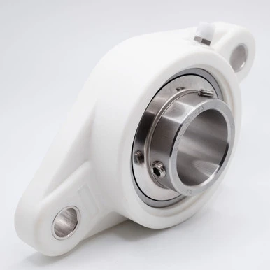 SUCVFL201-8 Plastic Oval 2 Bolt Flange 1/2" Front Left Angled View