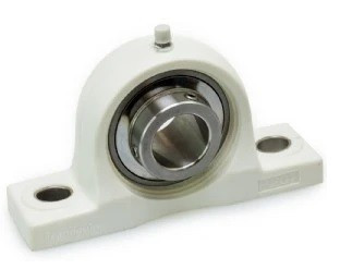 SUCVP201-8 Stainless Steel Ball Bearing in Plastic Pillow Block Unit 1/2" Back View