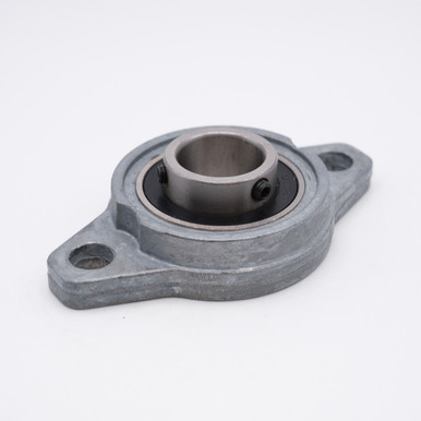 KFL004 Mini Zinc Flange Set Screw Block Bearing Shaft Size 20mm Side View